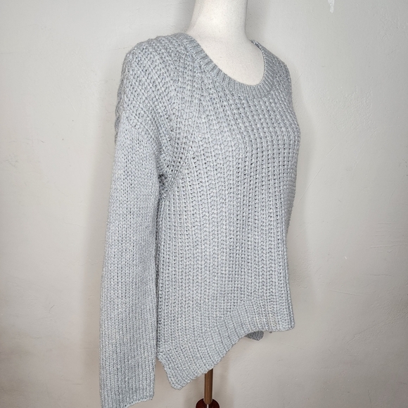 Eileen Fisher The Fisher Project Gray Crew Neck High Low Sweater Size Small - Picture 6 of 12